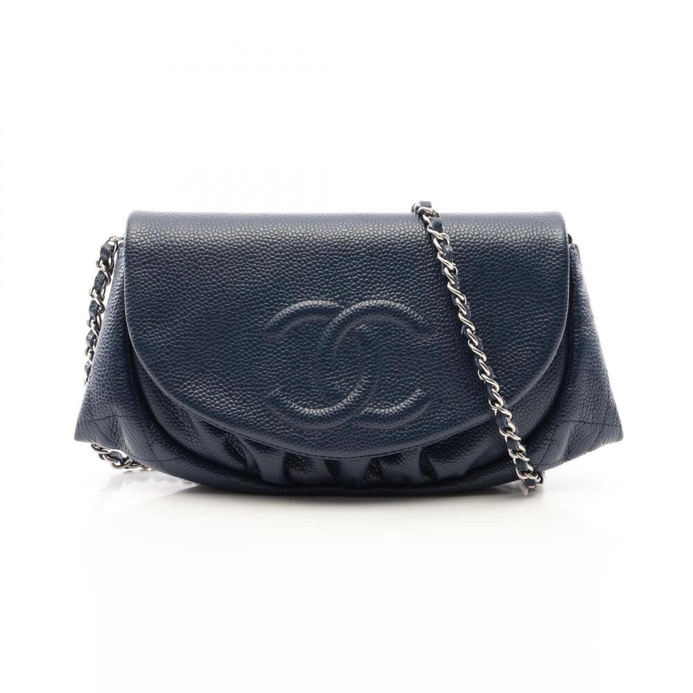 Chanel Half Moon Coco Mark Shoulder Bag/Handbag, Caviar Leather (Grained Calf...